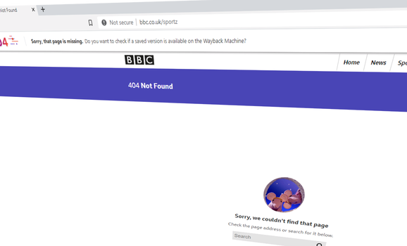 404 Error inside Brave's browser