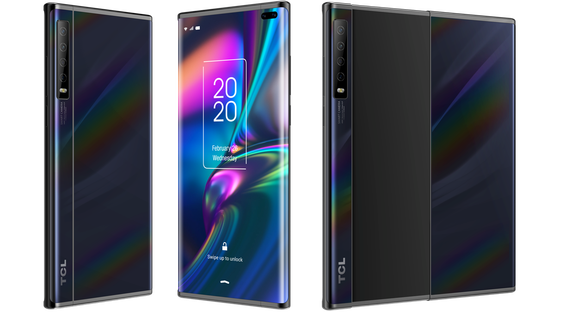 TCL's "rollable" display concept smartphone
