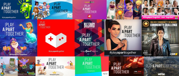 Game companies that have joined PlayApartTogether.