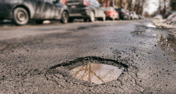 Large pothole