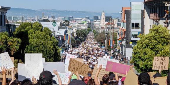 Black Lives Matter protest against white supremacy held June 3, 2020 in San Francisco