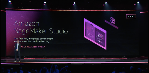 SageMaker Studio demo screen at AWS re:Invent 2019