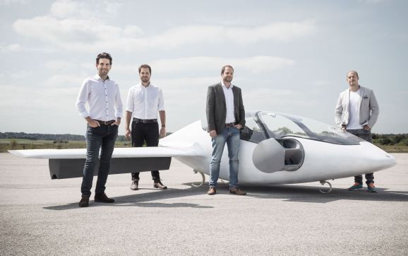 Founding team with the Lilium jet