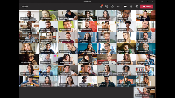 Microsoft Teams 49 video call participants