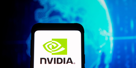 A Nvidia logo seen displayed on a smartphone