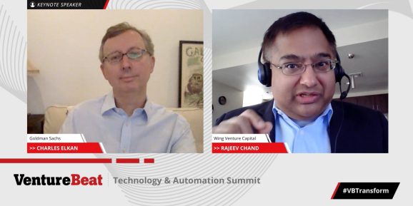 Goldman Sachs global head of ML Charles Elkan and Wing Venture Capital head of research Rajeev Chand discuss AI's role in finance at VentureBeat's Transform 2020 event.