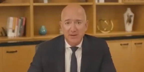 Amazon CEO Jeff Bezos testifying virtually