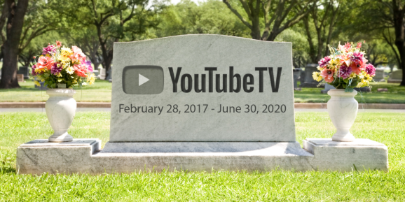 YouTube TV tombstone